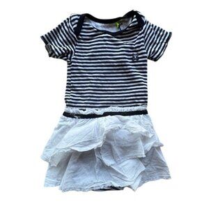NUNUNU Soft Striped One-sie Skirt